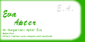 eva apter business card